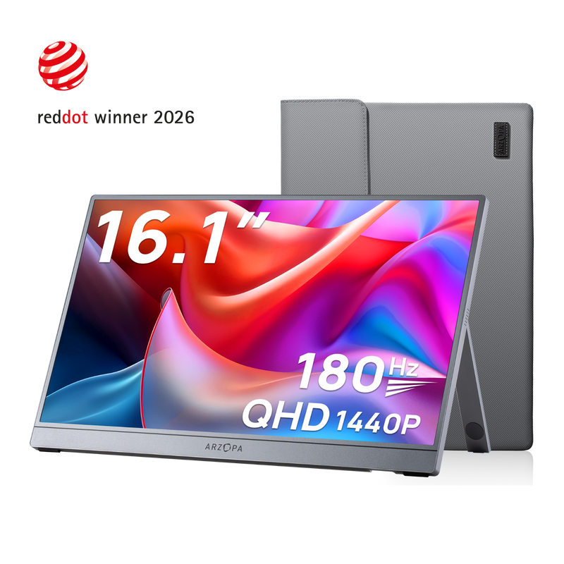 Arzopa Z3FC 16.1" 2.5K 180Hz Portable Gaming Monitor FreeSync